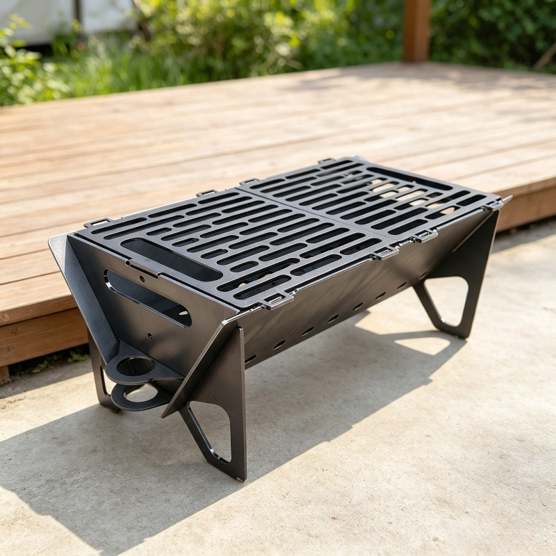 Thickened Carbon Steel Grill F - Camp Grill Portable Folding ulasan dan harga