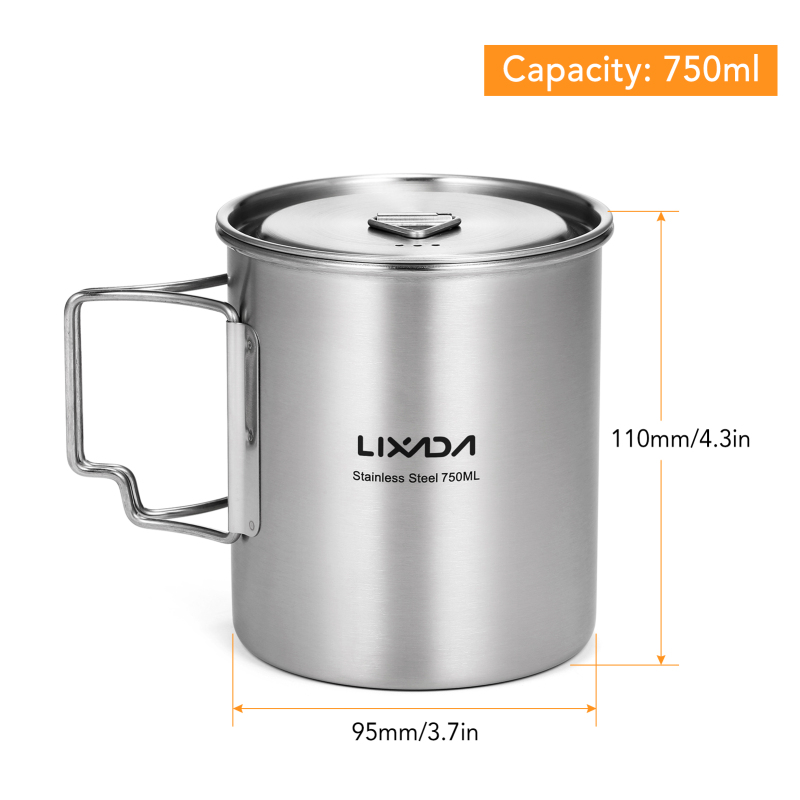 Lixada 750ml Cup Outdoor Stain - Camping Cooking Backpack ulasan dan harga