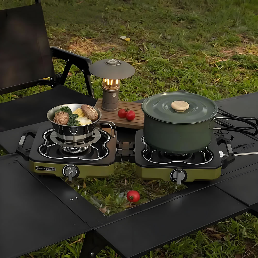 Camping Stove Double Burner Po - Camping Double Cooking Stove ulasan dan harga