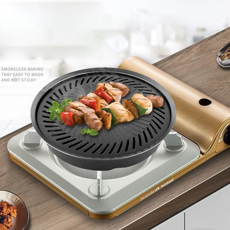 Korean Non-stick Barbecue Tray - Camping Cooking Flat Top ulasan dan harga