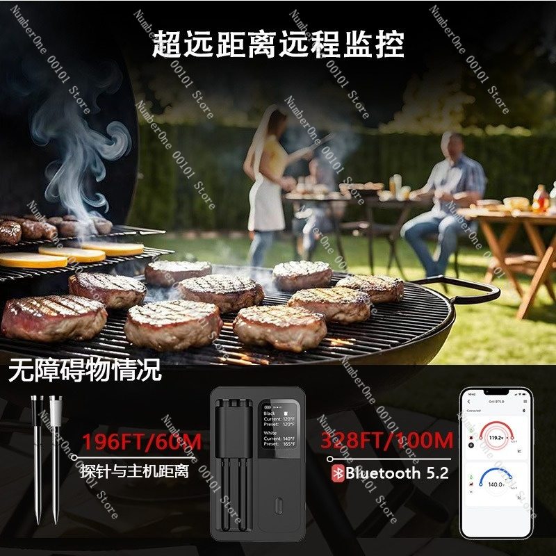 Wireless Bluetooth Meat Thermo - Meat Thermometer Camp ulasan dan harga