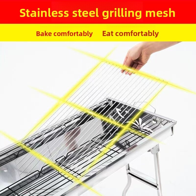Large Folding Charcoal Barbecu - Camp Grill Portable Folding ulasan dan harga