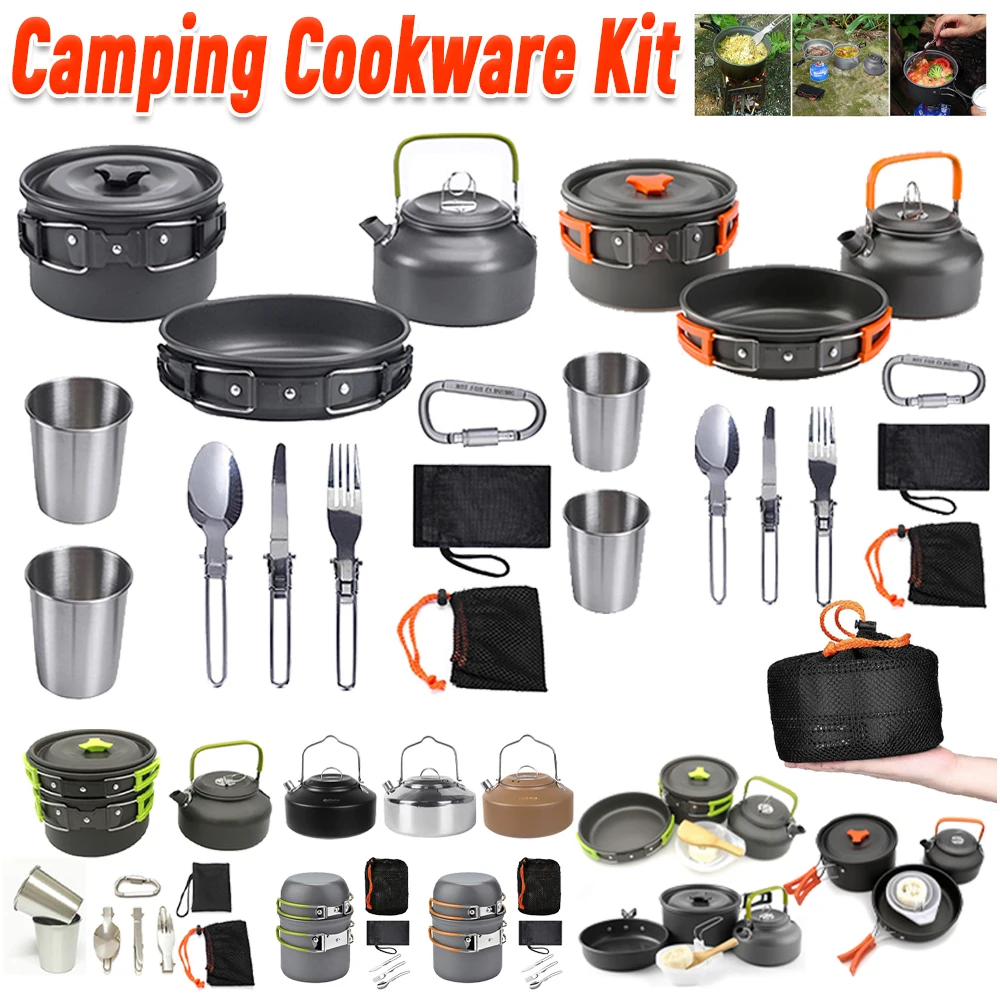 Camping Cookware Kit Kettle Po - Camping Cooking Kits ulasan dan harga