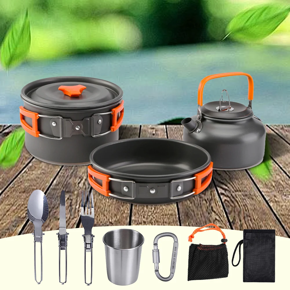 Camping Cookware Kit Kettle Po - Camping Cooking Kits ulasan dan harga