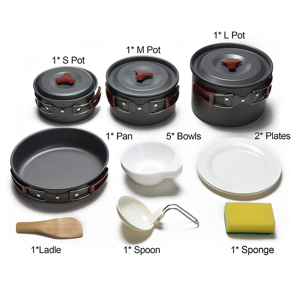 Outdoor Camping Cookware Kit N - Camping Cooking Roll ulasan dan harga