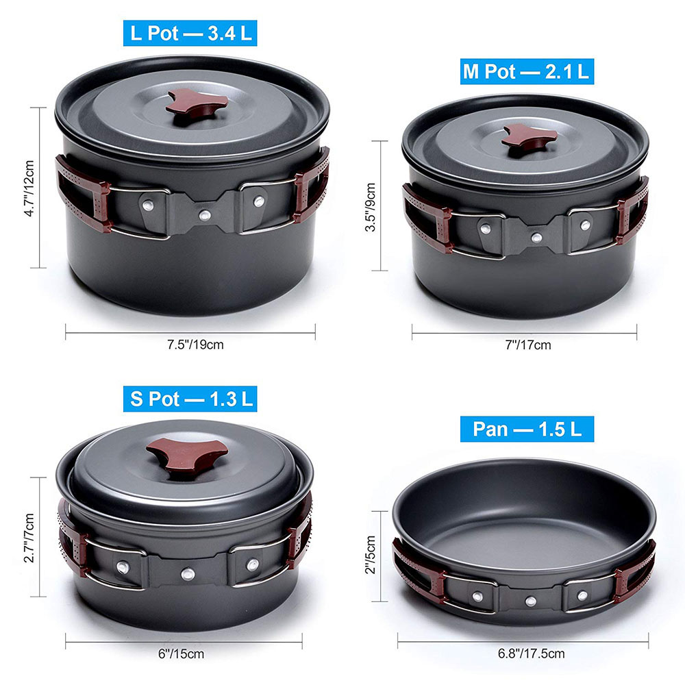 Outdoor Camping Cookware Kit N - Camping Cooking Roll ulasan dan harga