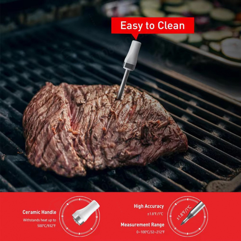 Wireless Bluetooth Smart Meat  - Meat Thermometer Camp ulasan dan harga